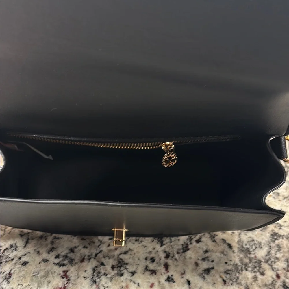 Valentino Orlandi Black Vegan Leather Quilted‎ Bag